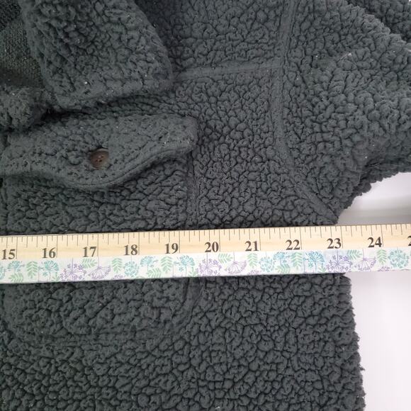 32 Degree Heat Womens M/L Oversized Plush Fleece Button Down Jacket Teal Green - Picture 6 of 8